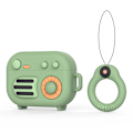 Miniatyrbild 1 av 5: (Grön) Fodral Kompatibelt med AirPods 3:e Generation 2021, Retro Radio Design