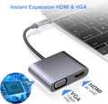 Pikkukuva 2 / 5: USB-C - VGA HDMI -sovitin, Type-C - VGA HDMI 4K UHD -muunnin