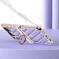 Pikkukuva 4 / 5: Rhinestone-pinnoitettu suojakotelo Samsung Galaxy Z Flip 4:lle, PU-nahkakansi saranasuojauksella ja sormuksella