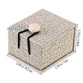 Miniatyrbild 2 av 2: Smyckeskrin i trä, presentförpackning, rustik ringbärarlåda med träspänne (Beige)