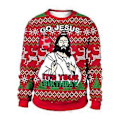 Miniatyrbilde 1 av 2: Dame Herre Jul Stygg Nyhet Genser Jumper Par Matchende Trykt Morsom Pullover Sweatshirt Julebord Topp -NMAOV(L C)