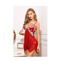 Miniatyrbild 3 av 5: Spetsunderkläder för kvinnor Spets Babydoll Sexig Chemise V-hals Mesh Nattkläder