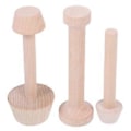 Miniatyrbillede 4 af 4: 3 stk. Træ Æggetærteforme Non-stick Mini Små Tærte Muffin Bageform Bageudstyr