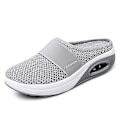 Miniatyrbillede 1 af 5: Åndbare fritidssko i mesh, slip-on sko til gåture (42 Grå)