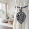 Pikkukuva 2 / 5: 2 kpl (harmaa) Bohemian Leaf Curtain Tiebacks Curtain Tiebacks C
