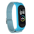 Miniatyrbillede 3 af 5: Til Xiaomi Mi Band 3 / 4 / 5 Twill 8-formet Spænde Urrem (Lyseblå)