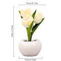 Miniatyrbilde 2 av 3: Ny LED Tulip Nattlys Simuleringsblomst Bordlampe Atmosfære Lampe Hjemmeinnredning (Oransje)