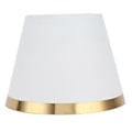 Miniatyrbillede 1 af 5: Lampeskærm i stof, europæisk stil, moderne lampeskærm til E27 bordlampe, gulvlampe, forsyninger PX129 hvid