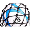 Miniatyrbillede 2 af 5: Sports Mesh Udstyrspose Volleyball Basketball Fodbold Fodbold Opbevaringsnetpose Bold Bære Mesh til Enkelt Bold (Sort)
