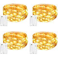 Miniatyrbild 1 av 5: Batteridrivna LED-ljusslingor [4-pack], ljusslingor för sovrum, uteplats, trädgård, trappa, bröllop, fest, julgran för att ge en varm och romantisk look.