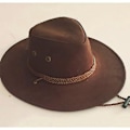 Miniatyrbillede 2 af 2: Herre Faux Læder Mode Bucket Cap Cowboy Fedora Hat Bredskyggede Udendørs Hatte (Kaffe)