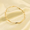 Miniatyrbillede 4 af 5: Ny Trendy Twist Rustfrit Stål Armbånd til Kvinder Guld C
