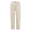 Miniatyrbilde 1 av 5: Linbukser for kvinner, cropped, løs passform, bomull, capribukser, avslappet stil, elastisk midje, sommer (L Khaki)