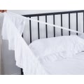 Miniatyrbilde 4 av 5: Hvit, KING 180X200+38cm, hulbrodert sengeteppe, støvtett, amerikansk elastisk sengekant, princ