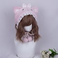 Miniatyrbillede 3 af 5: Lolita Hat Sød Til Katteøre Kappe Plys Katt Hat Vinter Varmt Til Hundevandring ( )