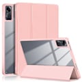 Pikkukuva 1 / 5: 3-Taitettava Yksivärinen Tabletin Kotelo Xiaomi Redmi Pad SE:lle (Vaaleanpunainen)