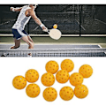 Pikkukuva 2 / 5: PE Pickleball-setti, 12 kpl 40 reiällistä ulkokäyttöön tarkoitettuja palloja, vakaat ja kevyet lyönti- ja heittoharjoitteluun
