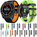 Miniatyrbillede 4 af 5: 26mm Silikon Urrem til Garmin Descent MK2 (Sort Orange)