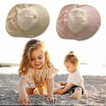 Miniatyrbild 4 av 5: Baby Mesh Bucket Hatt Fiskehatt Mjukt Brätte Panama Hatt för Barn Unisex Nackskydd Fiskehatt Utomhusaktivitet Solhatt (Risvit björn)