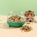 Miniatyrbilde 3 av 4: JUSCH Hamster Matskål Matstasjon Smådyr Vannfat og Fôringsbolle Forhindrer Velting Bevegelse for Hamster Gerbil Rotte Dverghamster