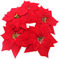 Miniatyrbillede 1 af 5: 50 stk. 22CM kunstige juleblomster med clips glitter Ch