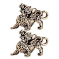 Miniatyrbillede 1 af 3: 2 stk. Bil Dekoration Statue Guld Velstand Overflod Statue Drage Avatar Figur Kirin Smykke Vedhæng