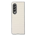 Miniatyrbild 3 av 4: Krokodil-Texturerat PU-Läderfodral för Samsung Galaxy Z Fold4 (Vit)