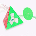 Pikkukuva 4 / 5: Petal Pyraminx Speed ??Kuutio Pyramid 3X3 Tarraton Palapeli Kuutio T