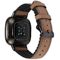 Pikkukuva 2 / 5: Fitbit Versa 3:lle nahka- ja silikoniranneke (ruskea)