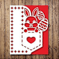 Miniatyrbillede 5 af 5: Påskehare Metal Skæreforme Stencil DIY Scrapbooking Album Papir Kort Skabelon Form Prægning Håndværk Dekoration
