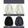Miniatyrbild 3 av 4: Höst Vinter Design Hål Tröja Herr Mjuk Pullover Sweatshirt (L Off-white)