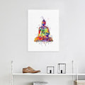 Miniatyrbillede 4 af 5: Wekity Buddha, Lotus og Mudra Væghængt Canvas Print Poster, Enkel Mode Akvarel Kunsttegning Dekoration til Hjemmet Stue Soveværelse Kontor (Sæt af 3