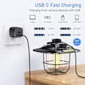 Miniatyrbild 5 av 5: Uppladdningsbar Camping Lykta, USB C Uppladdningsbar LED Retro C