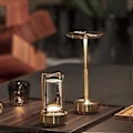 Miniatyrbillede 5 af 5: Moderne Trådløs LED Bordlampe Touch Dæmpbar USB Genopladelig Bar Natlampe (Guld)