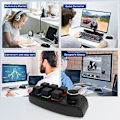 Miniatyrbilde 2 av 5: Tilpasset programmeringsmakroknapp-tastatur 6 taster 1 knapp Kopier lim inn USB RGB (Hvit Bluetooth)