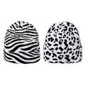 Miniatyrbillede 4 af 5: Casual Enkel Strikket Hue Moderigtig Tyk Varm Zebra Ko Leopard Print Strikkehue Efterår Vinter til Mænd Kvinder Køer (Køer)