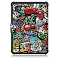 Miniatyrbild 4 av 5: Målat Caster Läderfodral för KOBO Clara Colour 2E 2022 (Graffiti)
