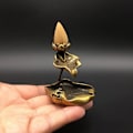 Miniatyrbillede 5 af 5: Lotus Tilbageflow Røgelseholder, Vintage Messing Lotus Frø Vandfald