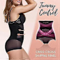 Miniatyrbillede 5 af 5: Højtaljet Kompressionsformerende Shapewear Bukser Slankende Korset Maveformende Bukser Jinyu (2XL Sort)