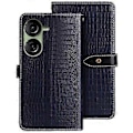Pikkukuva 1 / 5: IDEWEI Asus Zenfone 10 5G -lompakko puhelimen kotelo, krokotiilikuvioinen nahkainen puhelimen suojus