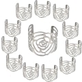 Miniatyrbillede 1 af 5: 12 stk. Servietring, Servietring Metal Openwork Servietholder Flow