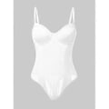 Miniatyrbillede 5 af 5: Sexy Kvinders Bodysuit Blondering Nettet Jumpsuit Formende Rygfri Enkeltdel Bustier (M sort)