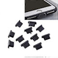 Miniatyrbilde 2 av 2: 10 stk. Støvplugg Mobiltelefon Ladeport Stoppe for iPhone 7/8 7 Plus/8Plus (Svart)
