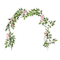 Miniatyrbillede 1 af 5: Kunstig Vin Blomsterguirlande Falske Bladplanter Vin til Bryllupsbord Blomsterarrangement Bryllup, 200 cm Lang (Pink)