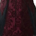 Miniatyrbillede 3 af 5: 15% RABAT Dame Renaissance Middelalder Kostume Kjole Snøret Irsk Over Lange Kjoler Cosplay Retro Kjole (4XL Rød)
