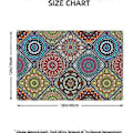 Miniatyrbild 4 av 5: Boho Mandala Bordstabletter Set om 4, Färgglad Bohemisk Design för Köksmatbord