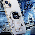 Miniatyrbild 5 av 5: Astronaut Dold Stativfodral Kompatibelt Med Iphone 12 Pro Max/12 Pro/12, Elektropläterad Tpu Skyddande Omslag