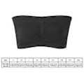 Miniatyrbilde 4 av 5: Ledende salg Doble Lag Pluss Stroppeløs BH Bandeau Tube Avtagbar Polstret Topp Elastisk (XL Svart)
