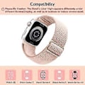 Miniatyrbilde 2 av 5: Elastisk klokkearmbånd Kompatibelt med Apple Watch Band 41mm 40mm 38mm Komfortabel Justerbar Sportarmbånd for iWatch Serie 7 6 5 4 SE 3 2 1 Kvinner Menn - Co