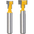 Miniatyrbillede 1 af 5: 2 stk. 8mm skaft T-spor fræser bitsæt træskæring T-spor træbearbejdning T-spor fræser bits til 9,52mm a
